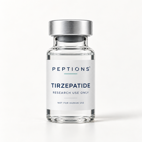 PEPTIONS Tirzepatide 5 mg lyophilized research peptide vial